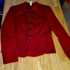 Whitehouse Black Market Red Blazer, Size 8